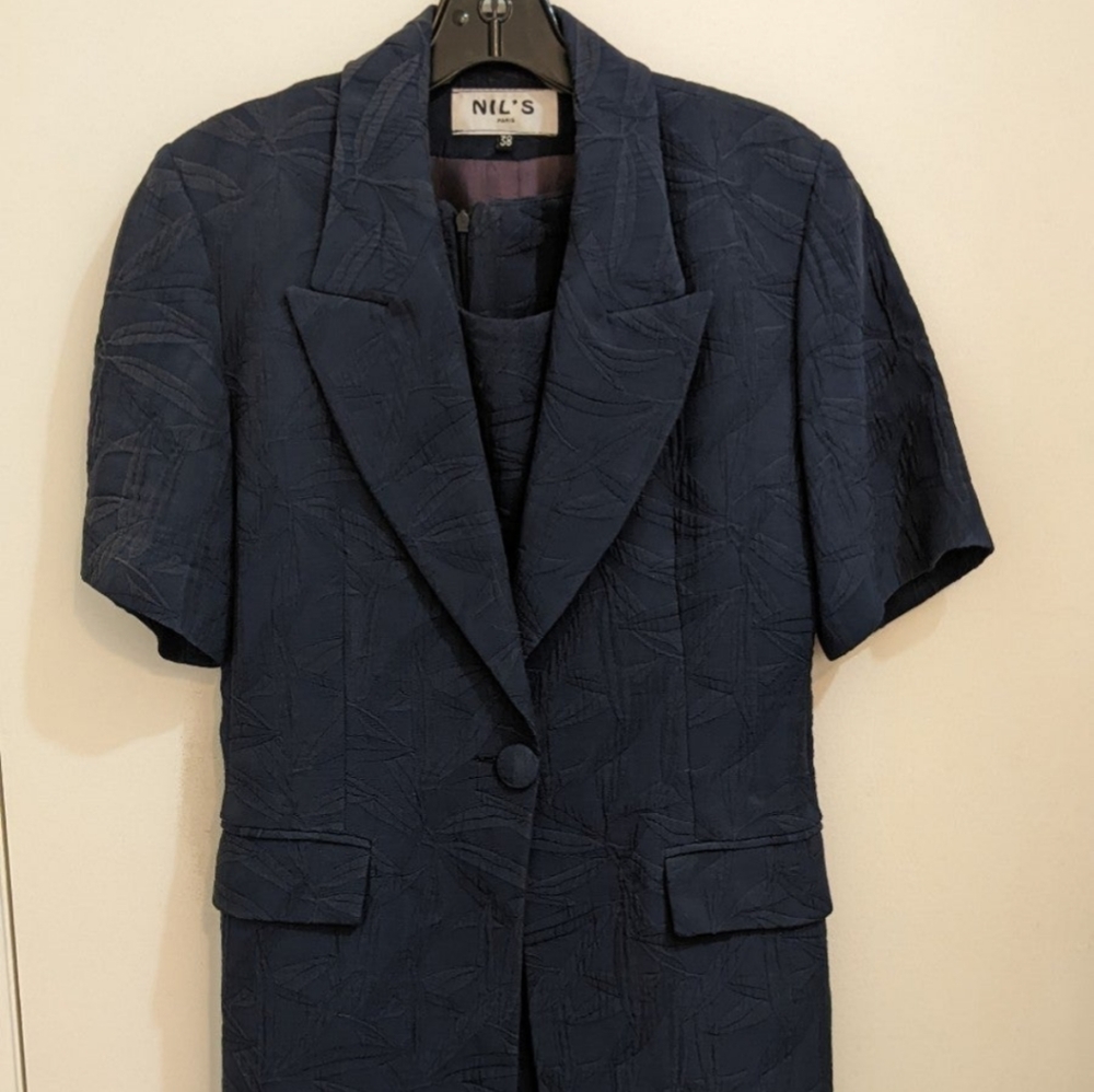 Vintage NIL'S PARIS Long Jacket and Dress Set